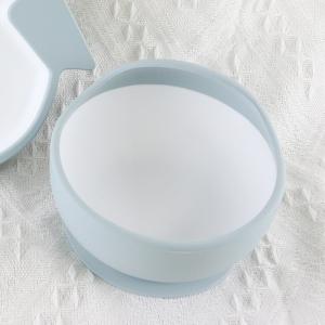 China Custom BPA Free Baby Food Bowl Set , Food Grade Suction Baby Silicone Bowl on sale