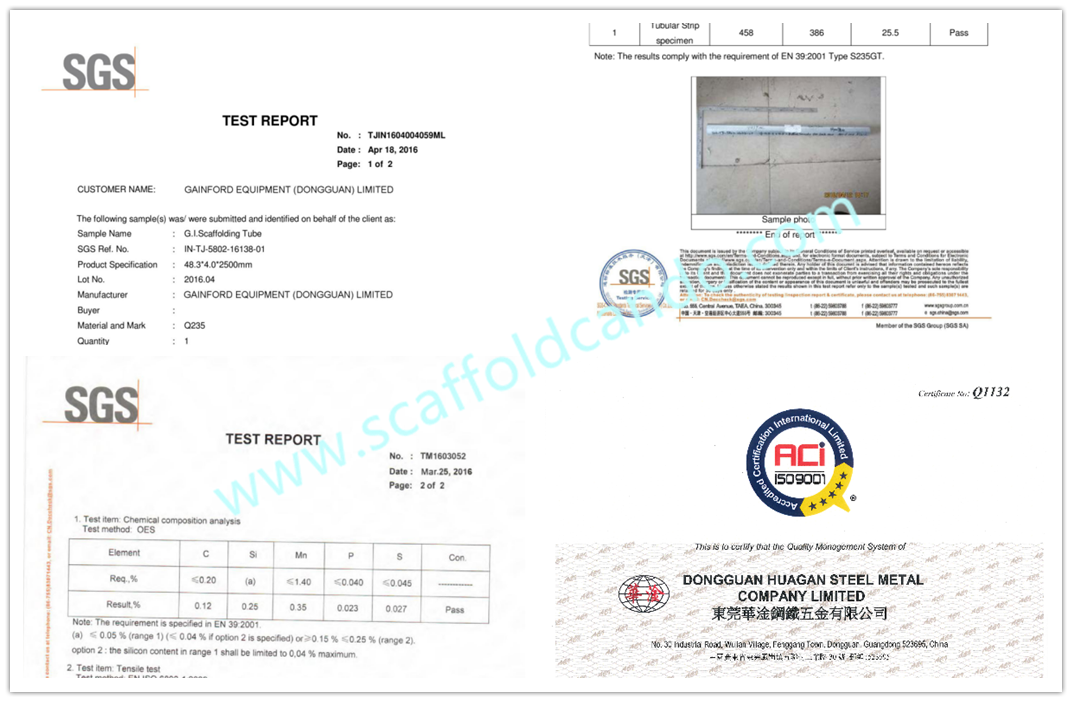 Scaffolding construction use hot dipped galvanized scaffolding steel pipe, galvanized pipe painted 6000MM length
