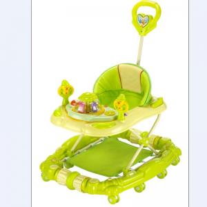 China Adjust Modern Baby Girl Walker 6 Wheel Plastic Baby Walker with Handle on sale