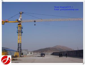 China 60m long jib length 8t QTZ80-6010 construction site tower crane on sale