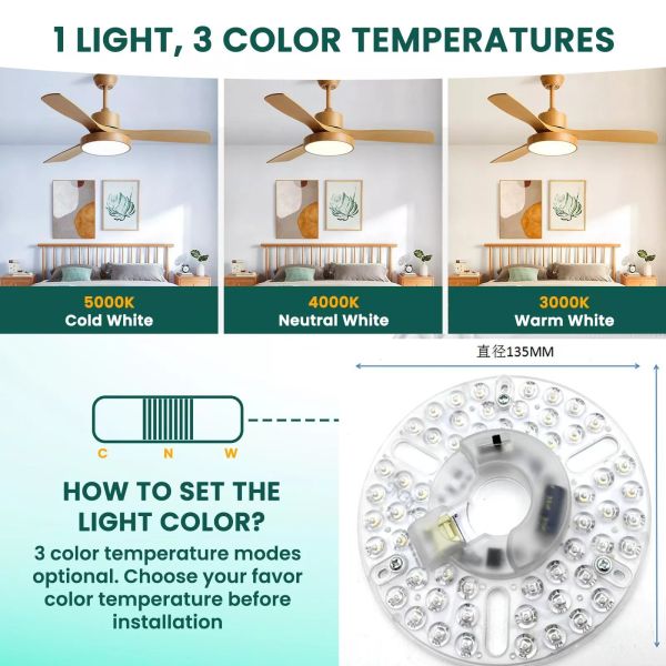CE ERP 230V 24W 5CCT Adjustable Led Ceiling Module Light Ceiling Pendant Radar Induction Control