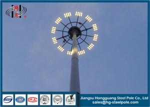 China Polygonal Steel Tubular Flood Light Poles , Stadium Lighting Pole on sale