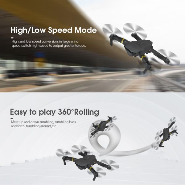 Foldable Altitude Hold Quadcopter Drone with HD Camera Live Video e58 gps drone