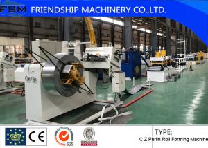  3.0 MM GI C Z Purlin Roll Forming Machine Touch Screen Hydraulic Cutting Manufactures