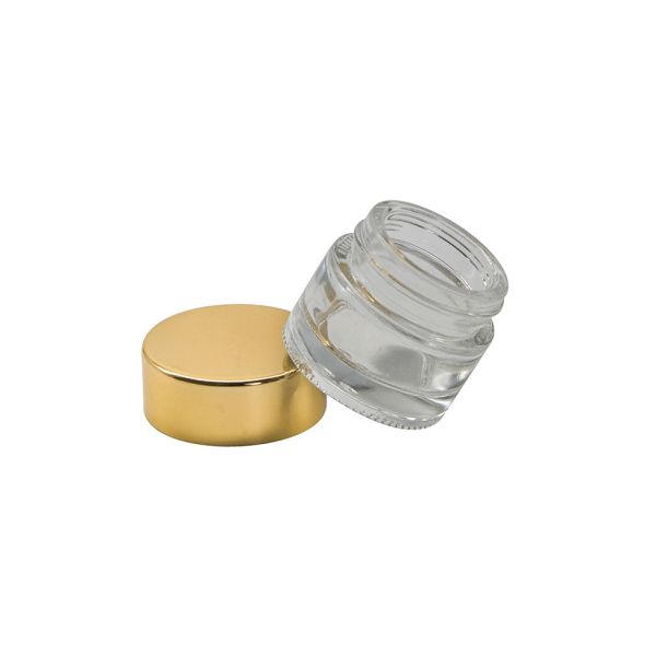 Clear Cosmetic 30ml 1oz Cream Glass Jar With UV Lid