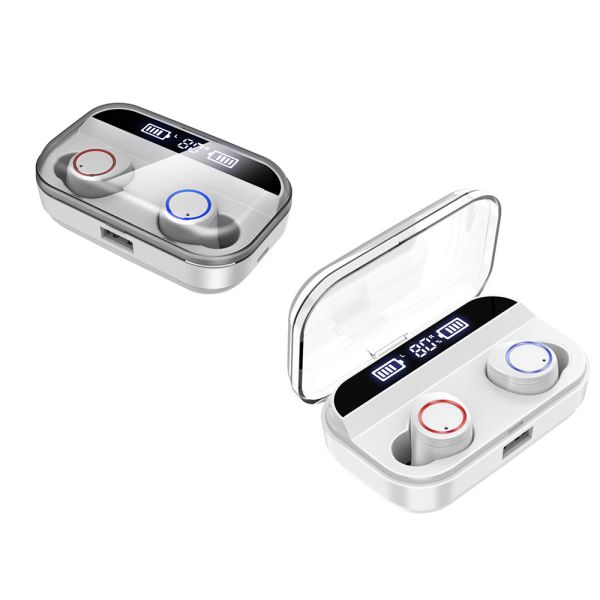 Wireless Earphone Bluetooth 5.0 Earphones Power Display Touch Control Sport Stereo Cordless Earbuds (with 4000mAh Charging Box)