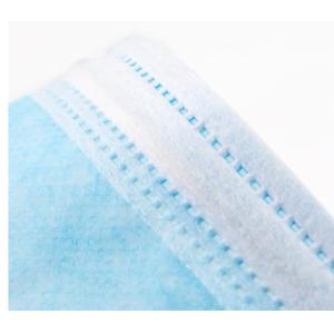 Buy cheap Ears Wearing Disposable Blue Mask , Triple Layer Mask With Nose Sponge Cushion from wholesalers