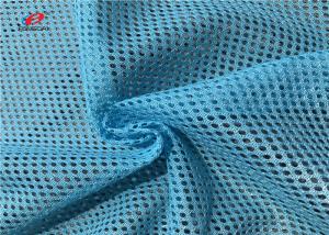  Dry Fit Blue Colour Athletic Mesh Fabric 100% Polyester 100gsm For Sports Wear Manufactures
