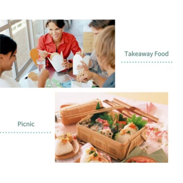 Customized Individual Open Or Full Paper Wrap Disposable Bamboo Chopsticks Biodegradable Carbonized Bamboo Chopsticks