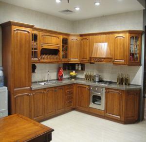 China Ash wooden cabinets,Raised door kitchen,Rustic kitchen cabinet,Granite whole kitchen set，Luxury kitchen cabinets style on sale