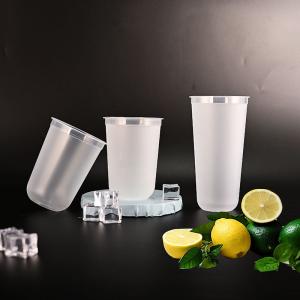 Buy cheap 380ml 500ml 700ml Frosted PP Plastic Tea Cups Eco Friendly Disposable Cups from wholesalers
