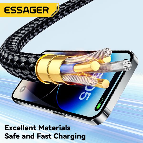 ESSAGER ES-X45 Pd 29w Usb C To Lighting Iphone Fast Charging Cord with USB 2.0 Connectors