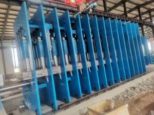 China 16Mpa Vulcanizing Press Rubber Conveyor Belt Production Line Blue Green on sale