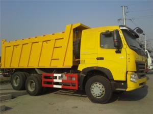 China Big Yellow Dump Truck , 6x4 Rigid Tipper Trucks Used In Mining ZZ3257N3847A on sale