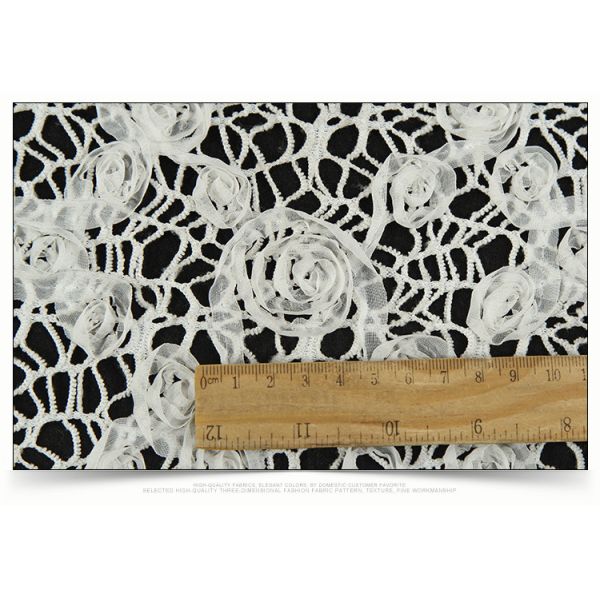 2018 Summer Newest Style Rope Embroidery Fabric 140cm wide for wedding dress