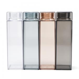 China 16 oz tumbler travel mug coffee Transparent Square Colorful Plastic Sport Water Bottle Outdoor on sale
