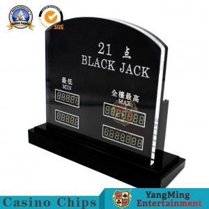  Acrylic Electronic Engraving Blackjack Limited Red Card LED Electronic Lantern Display Betting Poker Table Game Sign Manufactures