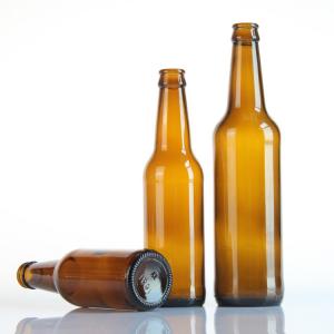  200ml Brewing Breakaway Amber Glass Beer Bottle Soda Lime With Crown Cap Manufactures