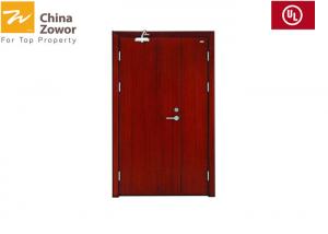  Customized Size 1.5hr Wooden Fire Doors For Hotel/ Melamine Finish/Perlite Board Filler Manufactures