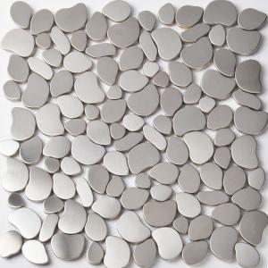China Commercial Pebble Metallic Mosaic Tiles Mosaic Pieces For Shower Floor on sale