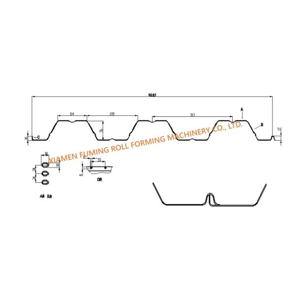 Customized Deck Sheet Roll Forming Machine Automatic Hydraulic Cutting