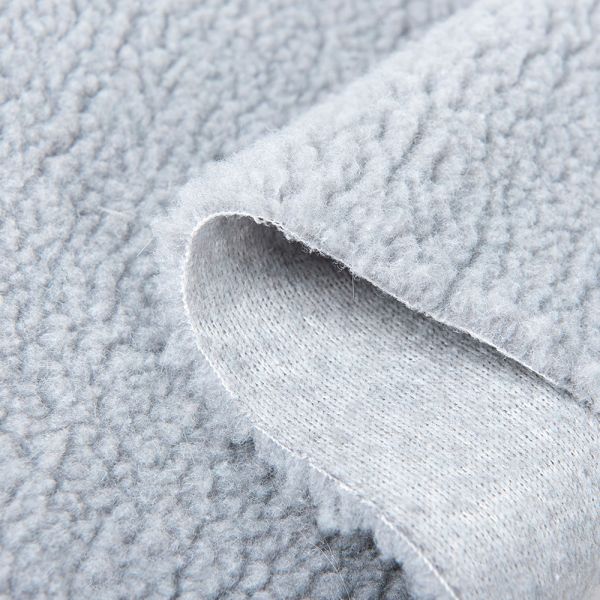 Plain Style 100% Polyester Sherpa Fleece Fabric for Jackets Lining Boiled Pattern