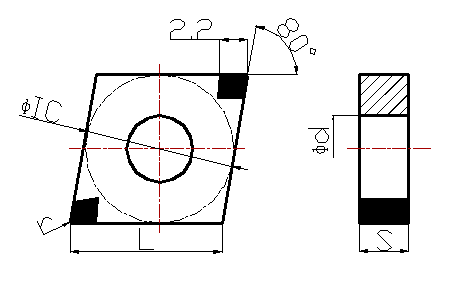 Indexable Hard Turning Inserts / Cubic Boron Nitride Tools, Brazed PCBN Insert