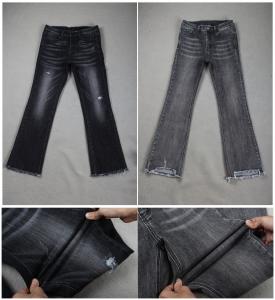  Cotton Power Stretch Dark Black Jeans Denim Fabric For Skinny Leggings Women Men Manufactures
