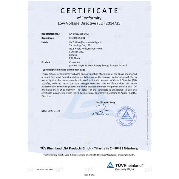 120A Waterproof Sockets Threaded Copper Bar Red UL TUV Energy Storage Power Connector